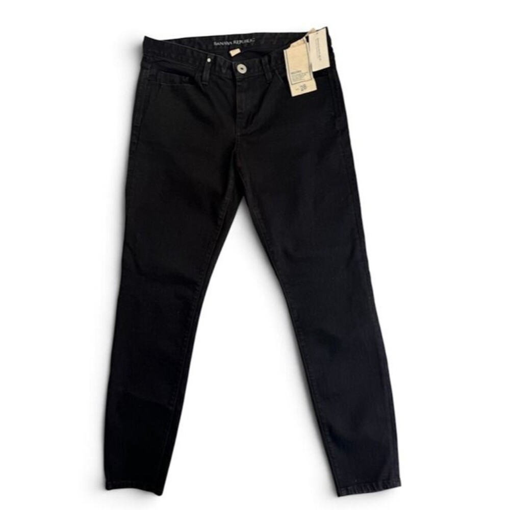 Banana Republic Black Skinny Ankle Jeans Size 28 NWT